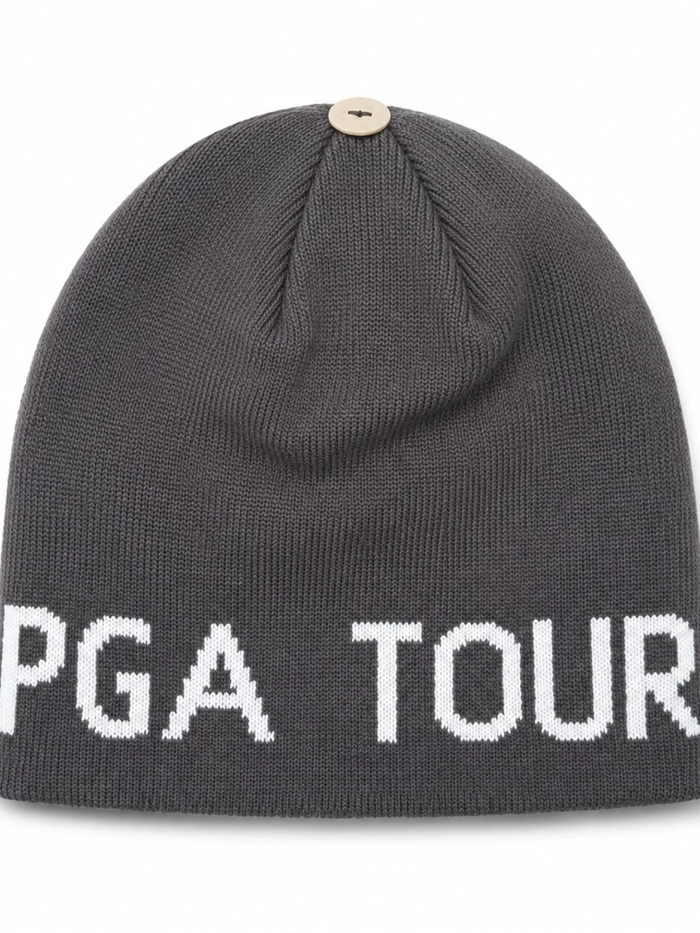 Men's Striped Knit Reversible Beanie Hat - Gray & White